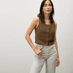 EVERLANE eyelet tank, walnut EXCELLENT CONDITION